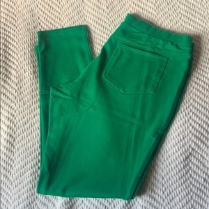 Bright green jeggins